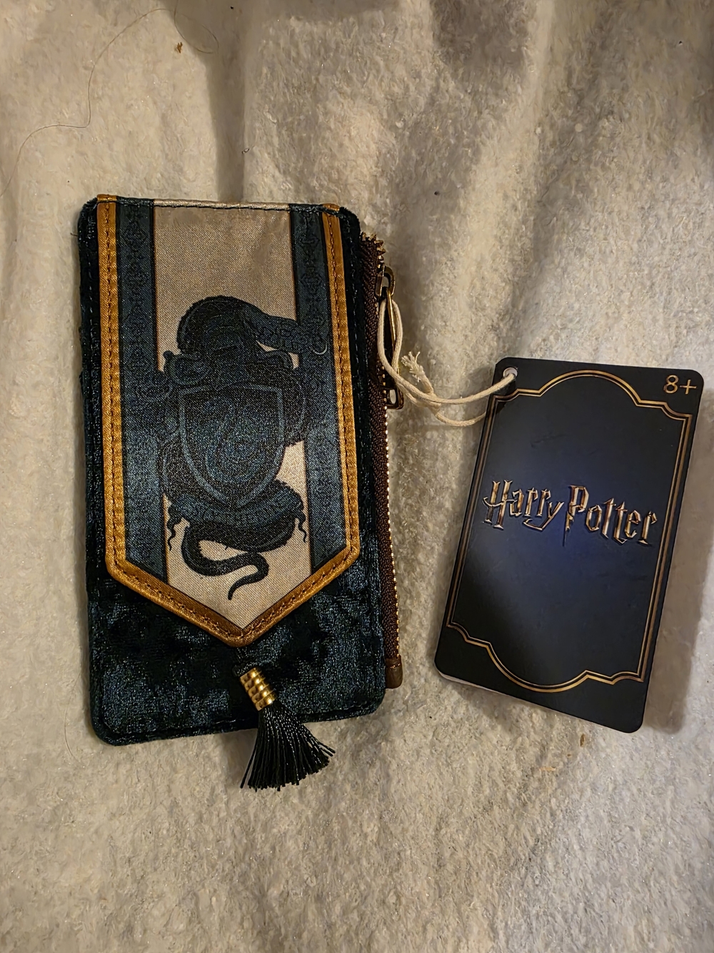 Harry Potter Slytherin Hard Tag Loungefly Velvet Tassel Wallet